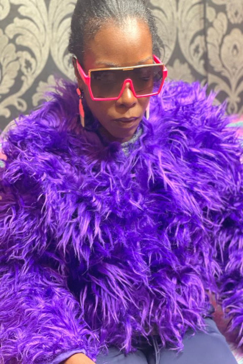 PURPLE FUAX FUR