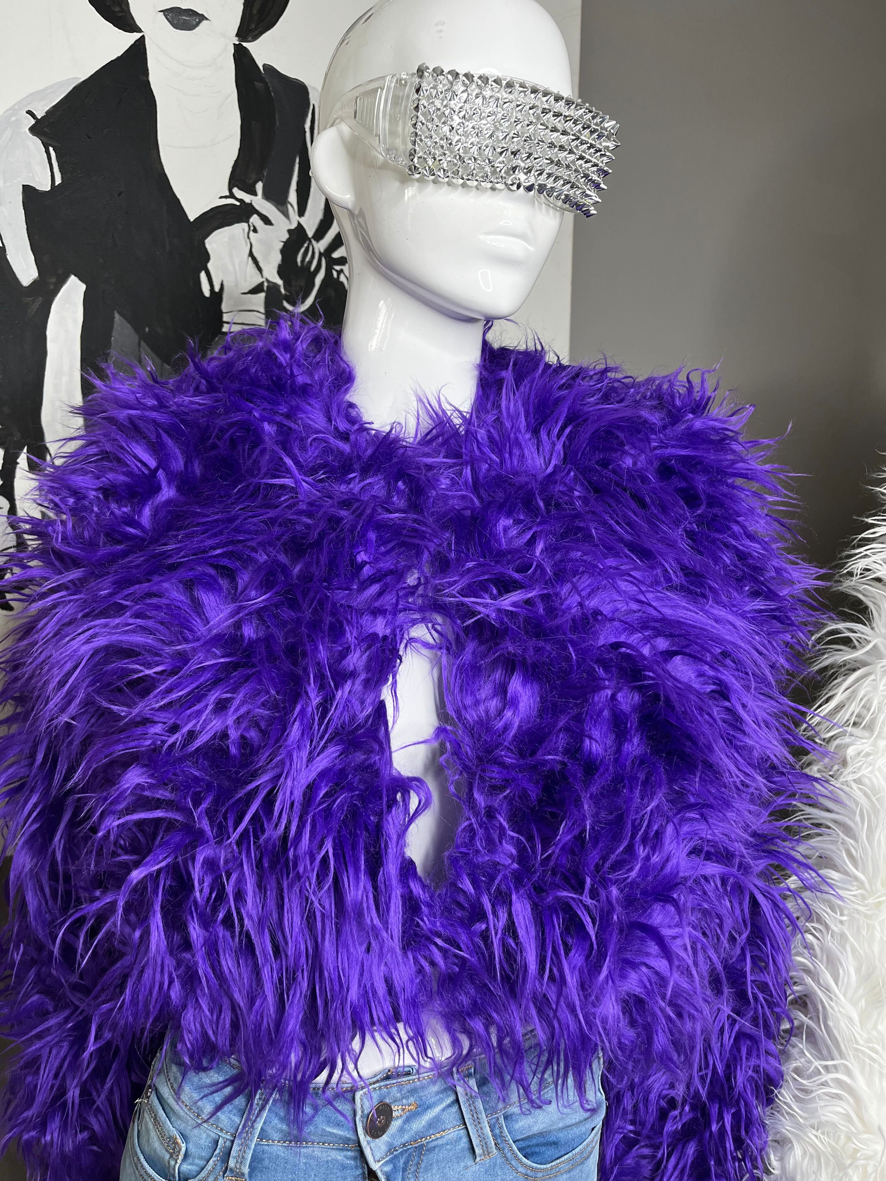 PURPLE FUAX FUR