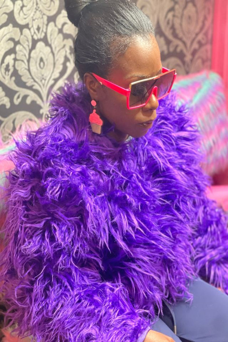 PURPLE FUAX FUR